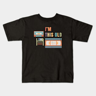I'm This Old Retro Data Storage Kids T-Shirt